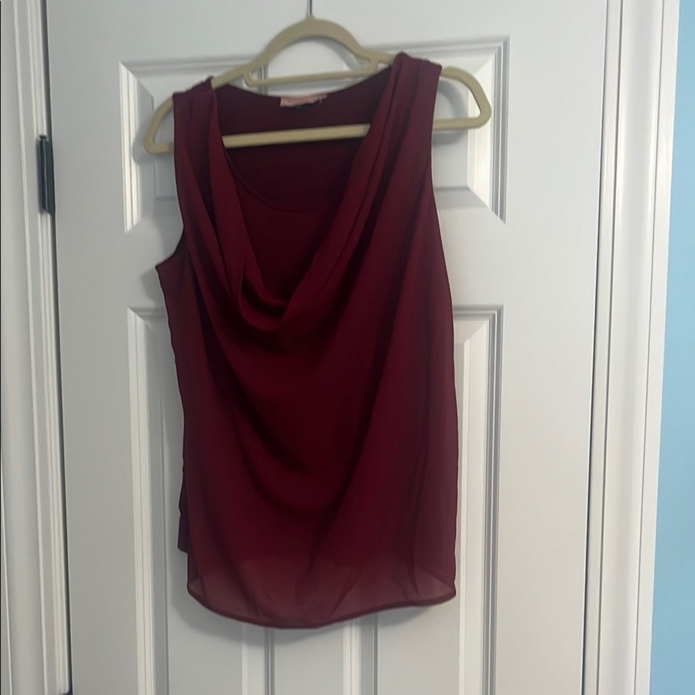 Elegant Burgundy Sleeveless Top
